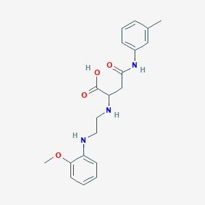 molecular formula C20H25N3O4 B2776286 2-((2-((2-Methoxyphenyl)amino)ethyl)amino)-4-oxo-4-(m-tolylamino)butanoic acid CAS No. 1047993-24-7
