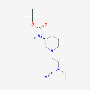 Tert-butyl N-[(3R)-1-[2-[cyano(ethyl)amino]ethyl]piperidin-3-yl]carbamate