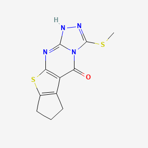 3-(methylthio)-7,8-dihydro-1H-cyclopenta[4,5]thieno[2,3-d][1,2,4]triazolo[4,3-a]pyrimidin-5(6H)-one