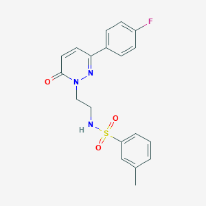 N-(2-(3-(4-fluorophenyl)-6-oxopyridazin-1(6H)-yl)ethyl)-3-methylbenzenesulfonamide