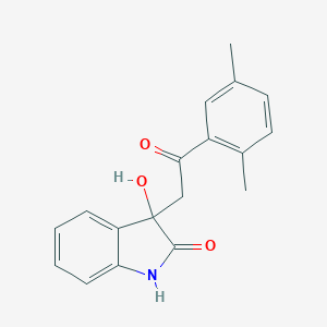 molecular formula C18H17NO3 B277631 3-[2-(2,5-dimethylphenyl)-2-oxoethyl]-3-hydroxy-1,3-dihydro-2H-indol-2-one 