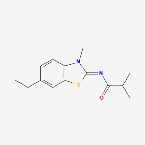molecular formula C14H18N2OS B2776311 (Z)-N-(6-乙基-3-甲基苯并[d]噻唑-2(3H)-基亚甲基)异丁酰胺 CAS No. 895424-69-8