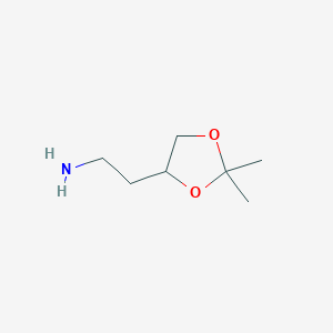 molecular formula C7H15NO2 B2776312 2-(2,2-Dimethyl-1,3-dioxolan-4-yl)ethan-1-amine CAS No. 89855-42-5