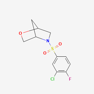 5-((3-Chloro-4-fluorophenyl)sulfonyl)-2-oxa-5-azabicyclo[2.2.1]heptane