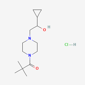 1-(4-(2-Cyclopropyl-2-hydroxyethyl)piperazin-1-yl)-2,2-dimethylpropan-1-one hydrochloride