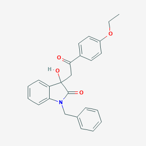 molecular formula C25H23NO4 B277632 1-benzyl-3-[2-(4-ethoxyphenyl)-2-oxoethyl]-3-hydroxy-1,3-dihydro-2H-indol-2-one 