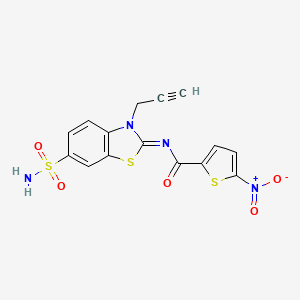 (Z)-5-nitro-N-(3-(prop-2-yn-1-yl)-6-sulfamoylbenzo[d]thiazol-2(3H)-ylidene)thiophene-2-carboxamide