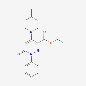 Ethyl 4-(4-methylpiperidin-1-yl)-6-oxo-1-phenyl-1,6-dihydropyridazine-3-carboxylate
