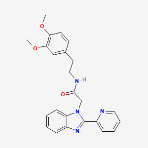 N-(3,4-dimethoxyphenethyl)-2-(2-(pyridin-2-yl)-1H-benzo[d]imidazol-1-yl)acetamide