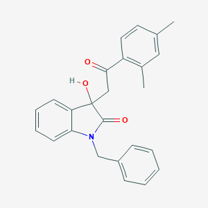 molecular formula C25H23NO3 B277633 1-benzyl-3-[2-(2,4-dimethylphenyl)-2-oxoethyl]-3-hydroxy-1,3-dihydro-2H-indol-2-one 