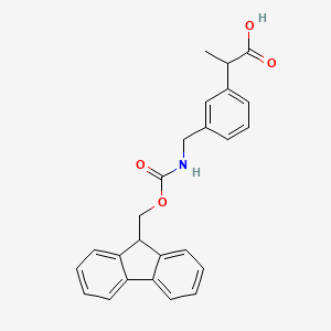 molecular formula C25H23NO4 B2776333 2-{3-[({[(9H-fluoren-9-yl)methoxy]carbonyl}amino)methyl]phenyl}propanoic acid CAS No. 2230803-11-7