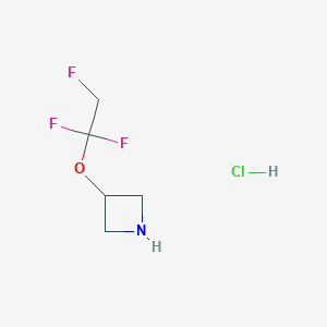 molecular formula C5H9ClF3NO B2776335 3-(1,1,2-Trifluoroethoxy)azetidine hcl CAS No. 2490402-48-5