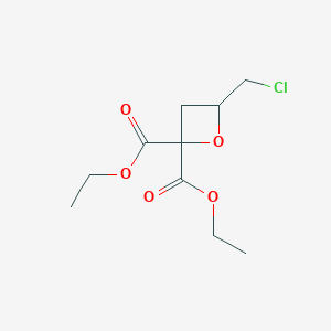 molecular formula C10H15ClO5 B2776338 Diethyl 4-(chloromethyl)oxetane-2,2-dicarboxylate CAS No. 1817001-02-7
