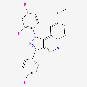 molecular formula C23H14F3N3O B2776341 1-(2,4-difluorophenyl)-3-(4-fluorophenyl)-8-methoxy-1H-pyrazolo[4,3-c]quinoline CAS No. 932280-47-2