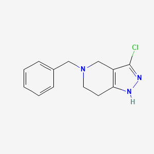 molecular formula C13H14ClN3 B2776345 5-Benzyl-3-chloro-4,5,6,7-tetrahydro-1H-pyrazolo[4,3-c]pyridine CAS No. 1023817-31-3