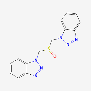 molecular formula C14H12N6OS B2776347 1-(Benzotriazol-1-ylmethylsulfinylmethyl)benzotriazole CAS No. 300395-73-7