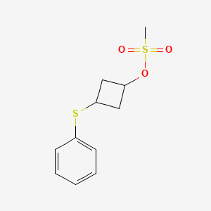 molecular formula C11H14O3S2 B2776357 (1s,3s)-3-(Phenylsulfanyl)cyclobutyl methanesulfonate CAS No. 2059914-63-3