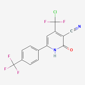 4-[Chloro(difluoro)methyl]-2-hydroxy-6-[4-(trifluoromethyl)phenyl]nicotinonitrile