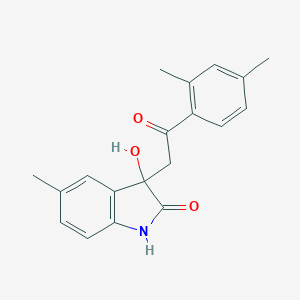 molecular formula C19H19NO3 B277637 3-[2-(2,4-dimethylphenyl)-2-oxoethyl]-3-hydroxy-5-methyl-1,3-dihydro-2H-indol-2-one 