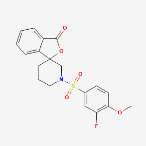 1'-(3-fluoro-4-methoxybenzenesulfonyl)-3H-spiro[2-benzofuran-1,3'-piperidine]-3-one