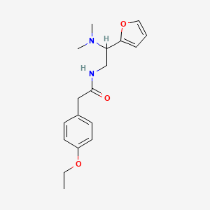 molecular formula C18H24N2O3 B2776383 N-(2-(dimethylamino)-2-(furan-2-yl)ethyl)-2-(4-ethoxyphenyl)acetamide CAS No. 941999-98-0
