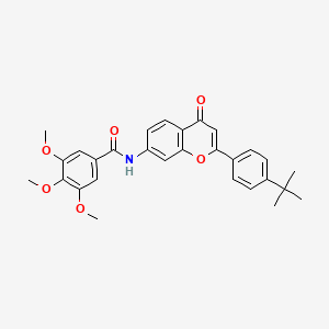 N-[2-(4-tert-butylphenyl)-4-oxo-4H-chromen-7-yl]-3,4,5-trimethoxybenzamide