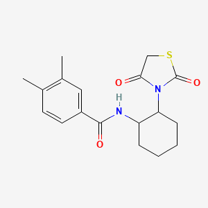 N-(2-(2,4-dioxothiazolidin-3-yl)cyclohexyl)-3,4-dimethylbenzamide