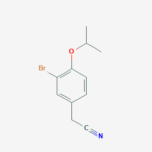 molecular formula C11H12BrNO B2776402 2-[3-Bromo-4-(propan-2-yloxy)phenyl]acetonitrile CAS No. 37946-39-7
