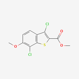molecular formula C11H8Cl2O3S B2776403 Methyl 3,7-dichloro-6-methoxy-1-benzothiophene-2-carboxylate CAS No. 331464-09-6