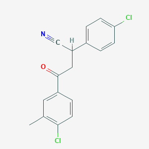 molecular formula C17H13Cl2NO B2776406 4-(4-氯-3-甲基苯基)-2-(4-氯苯基)-4-氧代丁腈 CAS No. 866051-67-4