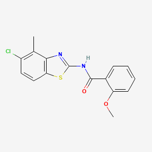 molecular formula C16H13ClN2O2S B2776408 N-(5-chloro-4-methyl-1,3-benzothiazol-2-yl)-2-methoxybenzamide CAS No. 868230-85-7