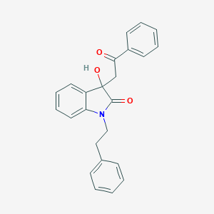 3-hydroxy-3-(2-oxo-2-phenylethyl)-1-(2-phenylethyl)-1,3-dihydro-2H-indol-2-one