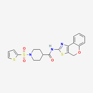 molecular formula C20H19N3O4S3 B2776420 N-(4H-chromeno[4,3-d]thiazol-2-yl)-1-(thiophen-2-ylsulfonyl)piperidine-4-carboxamide CAS No. 899732-11-7