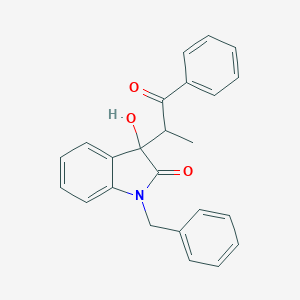 1-benzyl-3-hydroxy-3-(1-oxo-1-phenylpropan-2-yl)-1,3-dihydro-2H-indol-2-one