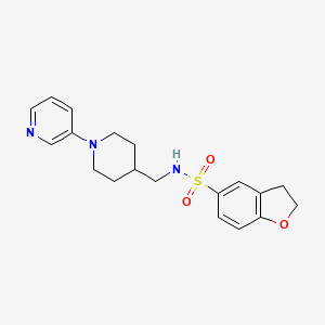 molecular formula C19H23N3O3S B2776445 N-((1-(吡啶-3-基)哌啶-4-基)甲基)-2,3-二氢苯并呋喃-5-磺酰胺 CAS No. 2034379-37-6
