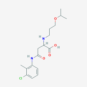 molecular formula C17H25ClN2O4 B2776459 4-((3-氯-2-甲基苯基)氨基)-2-((3-异丙氧基丙基)氨基)-4-氧代丁酸 CAS No. 1047683-51-1