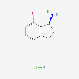 molecular formula C9H11ClFN B2776461 (S)-7-Fluoro-2,3-dihydro-1H-inden-1-amine hydrochloride CAS No. 2061996-47-0