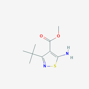 methyl5-amino-3-tert-butyl-1,2-thiazole-4-carboxylate