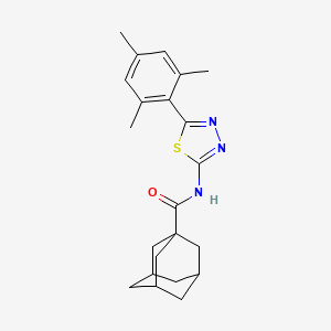 molecular formula C22H27N3OS B2776468 N-[5-(2,4,6-三甲基苯基)-1,3,4-噻二唑-2-基]金刚烷-1-甲酰胺 CAS No. 391227-98-8