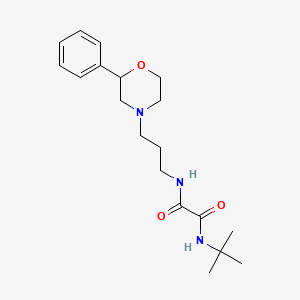 molecular formula C19H29N3O3 B2776494 N1-(叔丁基)-N2-(3-(2-苯基吗啉基)丙基)草酰胺 CAS No. 954084-62-9