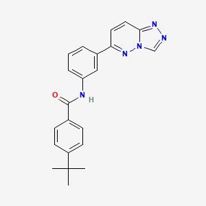 molecular formula C22H21N5O B2776502 4-叔丁基-N-[3-([1,2,4]三唑并[4,3-b]吡啶-6-基)苯基]苯甲酰胺 CAS No. 891114-67-3