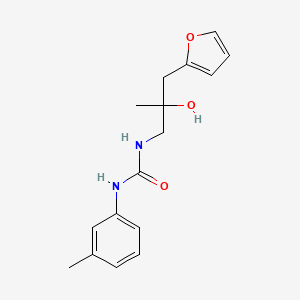 molecular formula C16H20N2O3 B2776521 1-(3-(呋喃-2-基)-2-羟基-2-甲基丙基)-3-(间甲苯基)脲 CAS No. 1788833-17-9