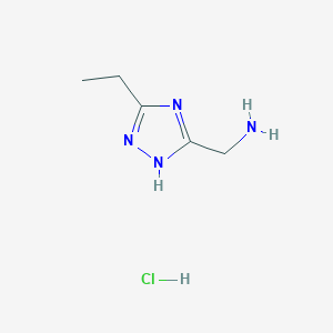 (5-ethyl-1H-1,2,4-triazol-3-yl)methanamine hydrochloride