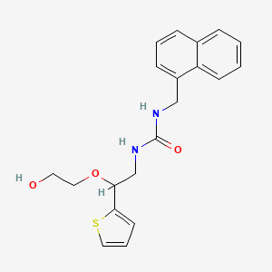 molecular formula C20H22N2O3S B2776528 1-(2-(2-Hydroxyethoxy)-2-(thiophen-2-yl)ethyl)-3-(naphthalen-1-ylmethyl)urea CAS No. 2034565-79-0