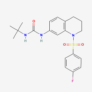 1-(Tert-butyl)-3-(1-((4-fluorophenyl)sulfonyl)-1,2,3,4-tetrahydroquinolin-7-yl)urea