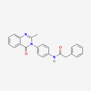 molecular formula C23H19N3O2 B2776540 N-[4-(2-甲基-4-氧代喹唑啉-3-基)苯基]-2-苯乙酰胺 CAS No. 904279-17-0