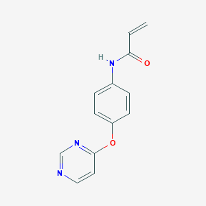 molecular formula C13H11N3O2 B2776546 N-(4-Pyrimidin-4-yloxyphenyl)prop-2-enamide CAS No. 2361638-68-6