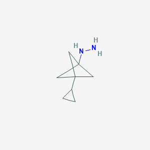 B2776556 (3-Cyclopropyl-1-bicyclo[1.1.1]pentanyl)hydrazine CAS No. 2287275-19-6
