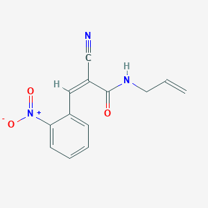 B2776568 (Z)-2-cyano-3-(2-nitrophenyl)-N-prop-2-enylprop-2-enamide CAS No. 121217-59-2