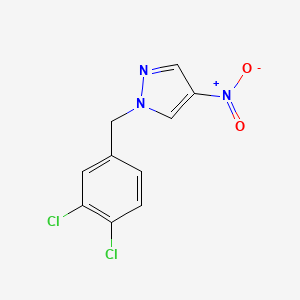 molecular formula C10H7Cl2N3O2 B2776571 1-(3,4-二氯苯甲基)-4-硝基-1H-吡唑 CAS No. 333444-52-3
